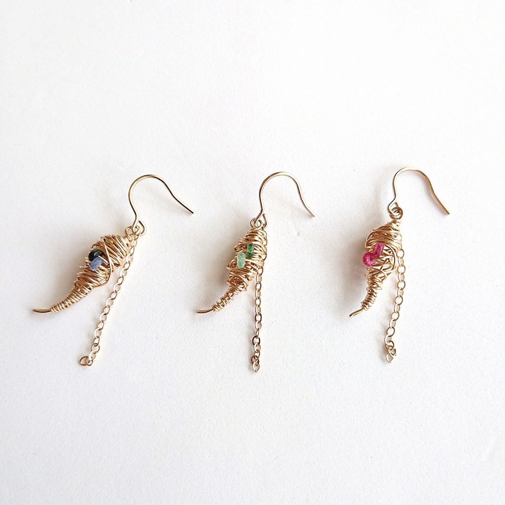天然石 ピアス ルビー サファイア エメラルド ジュエリー