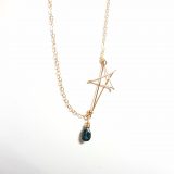 ロンドンブルートパーズ　星　星座　誕生石　ネックレス　11月　牡牛座　さそり座　蠍座